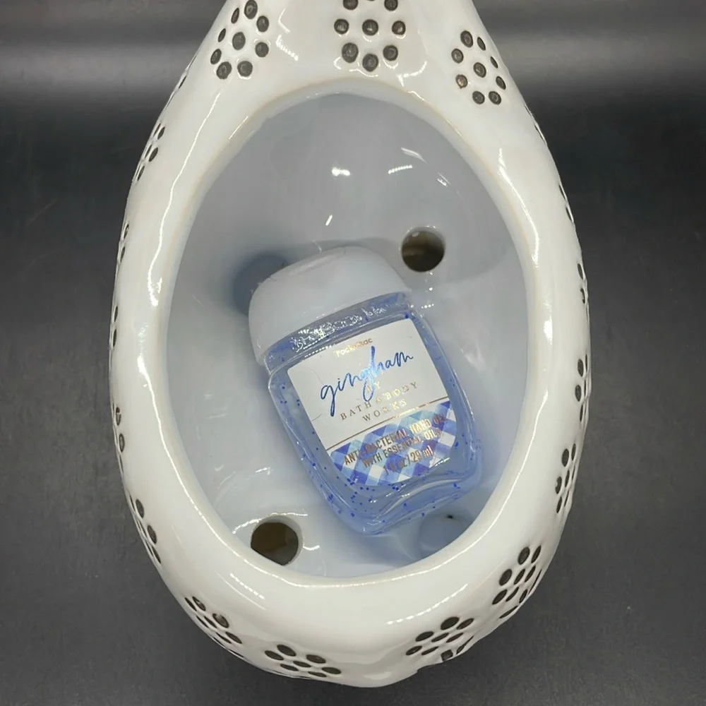 NWT Pier 1 White Ceramic Llama Planter Decorative Trinket Holder 8”